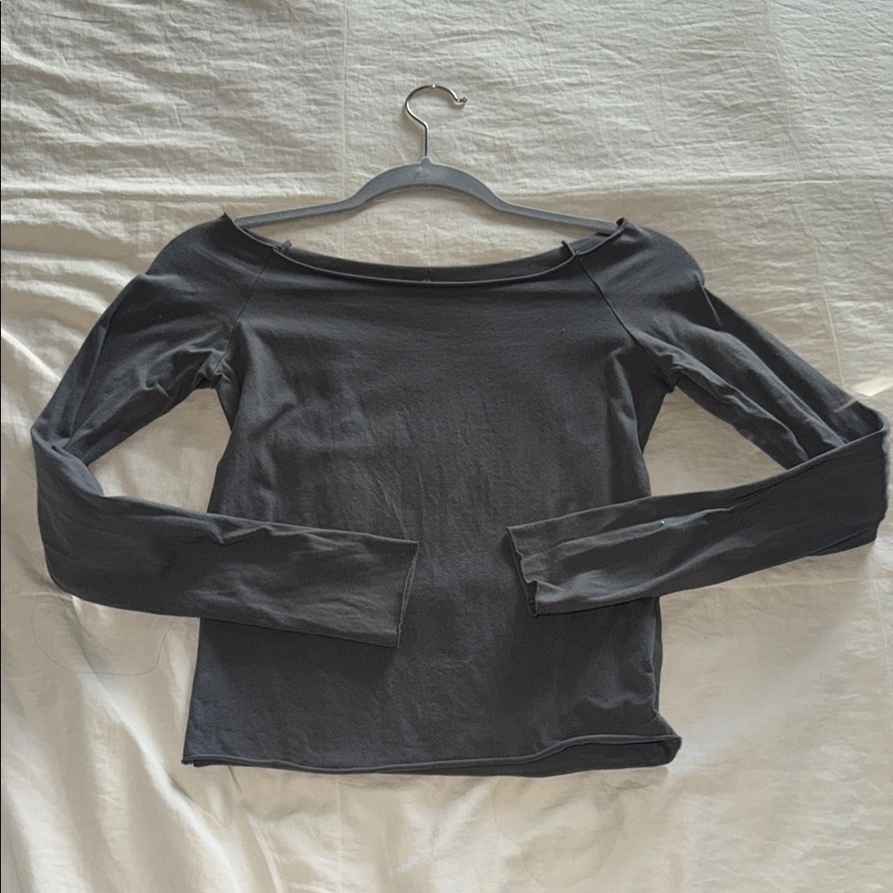 Brandy Melville Charcoal Long Sleeve Top